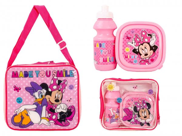 24533 PINK MINNIE 3 PCS LUNCHBOX