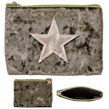 CP02 GREEN STAR APPLIQUE MINI PURSE