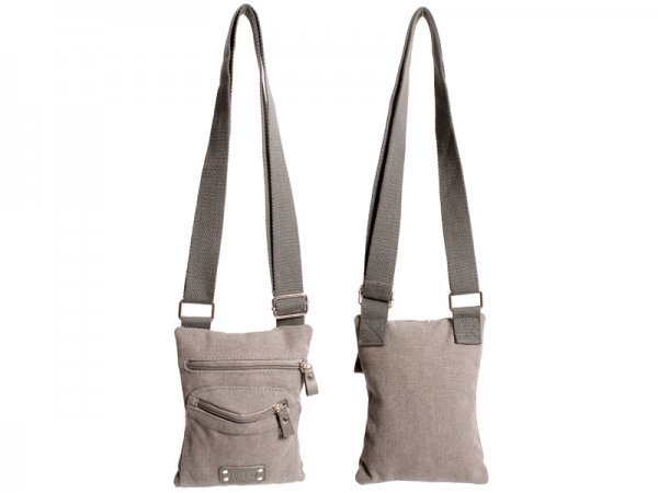 2589 SMALL X-BODY CANVAS BAG GREY