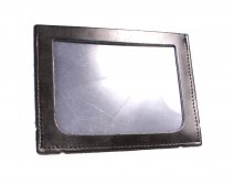 BLACK SMOOTH LEATHER ID HOLDER