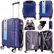 T-HC-US-1829 NAVY CABIN-SIZE EASYJET TRAVEL TROLLEY SUITCASE