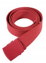 2794 RED CANVAS BELT WITH MATCHING BUCKLE & TIP