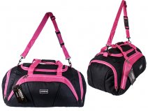 2630 Black/Pink 20" Holdall with Front Pocket & Side Pocket D136