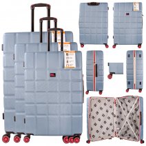 JB2074 AIRFORCE BLUE SET OF 3 TRAVEL TROLLEY SUITCASE