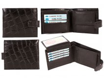 1151 RFID - Black Croc Grn Lthr N.Case CCs, Flap & Chnge
