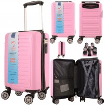 T-HC-US-1615 PINK UNDER-SEAT CABIN-SIZE TRAVEL TROLLEY