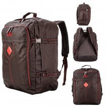 JBBP284 BLACK/RED RUCKSACK WITH MULTIPLE ZIPS BACKPACK