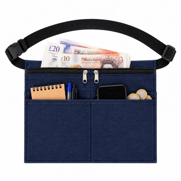 Market Traders Denim Money Belt with Adjustable Strap