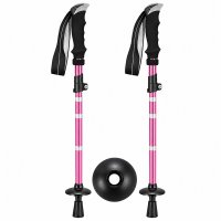 2892-Pair Pink Premium Folding Trekking Poles (New)