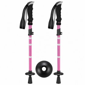 2892-Pair Pink Premium Folding Trekking Poles (New)