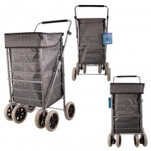 ST-SIX-01 GREY G 6-WHEEL SHOPPING TROLLEY