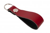 RED LEATHER KEY RING