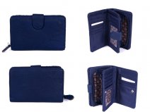 JBPS126 NAVY PURSE WITH POP FRONT & REAR & 1 ZIP