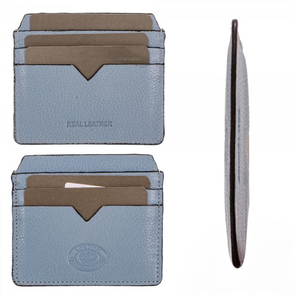 0585 ICEBERG PEBBLE LEATHER RFID CARD CASE