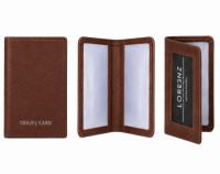 0994 Cognac Folding Slimline Leather Travel Card Holder 0994 Cognac Folding Slimline Leather Travel Card Holder