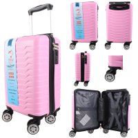T-HC-US-1627 PINK RYAN AIR CABIN-SIZED TRAVEL TROLLEY SUITCASE