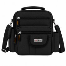 2572 Black Unisex Polyester Bag wth 6 Zips & 4 Pockets (New)