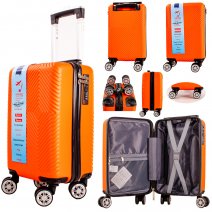 T-HC-US-11 ORANGE 15.7'' UNDER-SEAT CABIN-SIZE TROLLEY SUITCASE