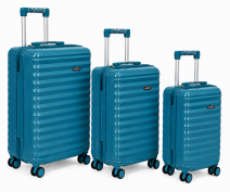 AP-2301 Teal Blue 3-Pieces Hard Shell Travel Luggage Set
