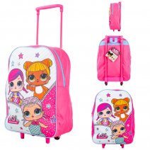 14761-8279 PINK LOL KIDS PREMIUM FABRIC STANDARD FOLDING TROLLEY