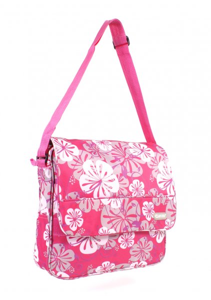 HT-1310 PINK- J049 HI- TECH / BIG FLOVER COURIER BAG FUCHSIA