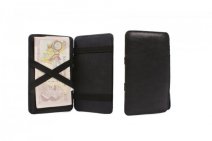 8013 Black Grained PU Puzzle Wallet/Milkman's Wallet