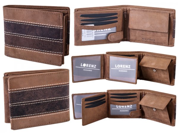 0873 TAN/BROWN "Hunter" Lthr N.Case, Dble Swng, Cn Pk.