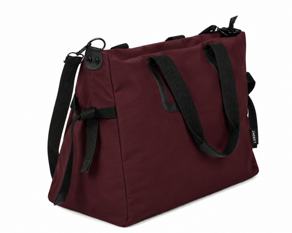 2312 Burgundy Large Top Zip Tote / Travel Bag