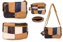 3837 MULTI Cowhide Flap over BAG With 3 Inner Zips