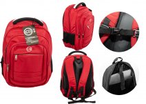 BP830S-RE RED BACKPACK W/LAPTOP SLEEVE CITY BAG RUCKSACK 14" L