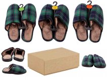 07 GENTS SLIPPERS CHECK BOX OF 12 S/M/L
