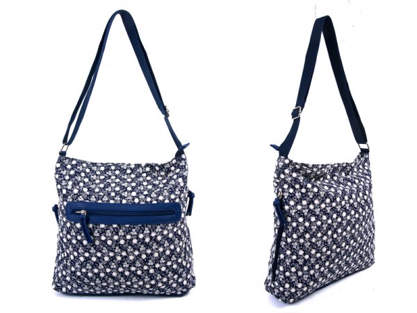 LJ-009 NAVY LILLY & JANE CANVAS BAG