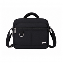 2454 Black Twin Top Zip Landscape X-Body Bag / 2 Front Zip (New)