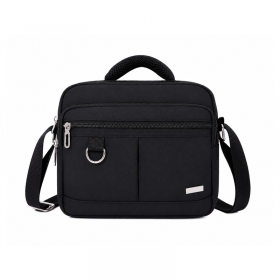 2454 Black Twin Top Zip Landscape X-Body Bag / 2 Front Zip (New)