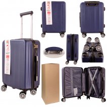 T-HC-US-01 NAVY 17.7'' BOX/2 UNDERSEAT CABIN-SIZE SUITCASE