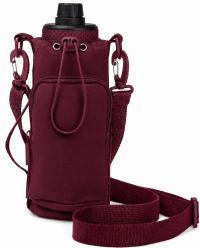 2301 Burgundy Crinkle Nylon Practical Bottle Bag 2301 Burgundy Crinkle Nylon Practical Bottle Bag