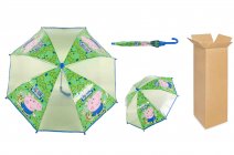 GMR00054AA01PEZZ PEPPA PIG GREEN & NAVY KIDS UMBRELLA BOX OF 12