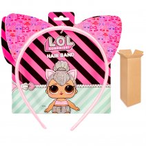 2422-8554 LOL BOX OF 12 HAIR CLIP WITH PINK PRINTED EARS