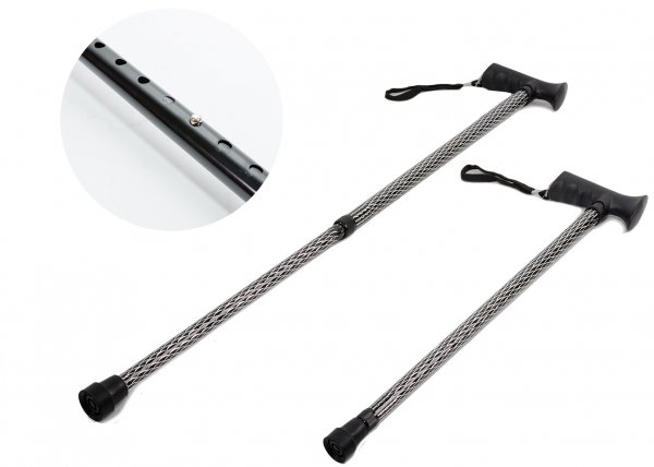 2885 Extendable Walking Stick With a Soft Grip Handl BLACK/WHITE
