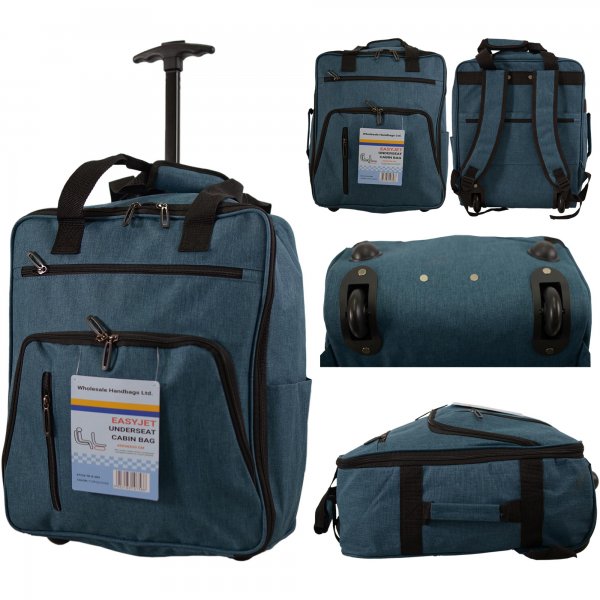 TR-E-002 TOURQUOISE EASYJET UNDERSEAT CABIN SIZE 2-WHEELED BACKP