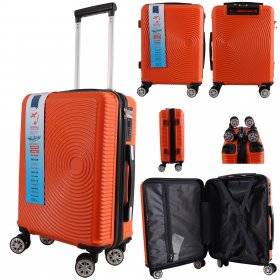 T-HC-US-1830 ORANGE CABIN-SIZE EASYJET TRAVEL TROLLEY SUITCASE