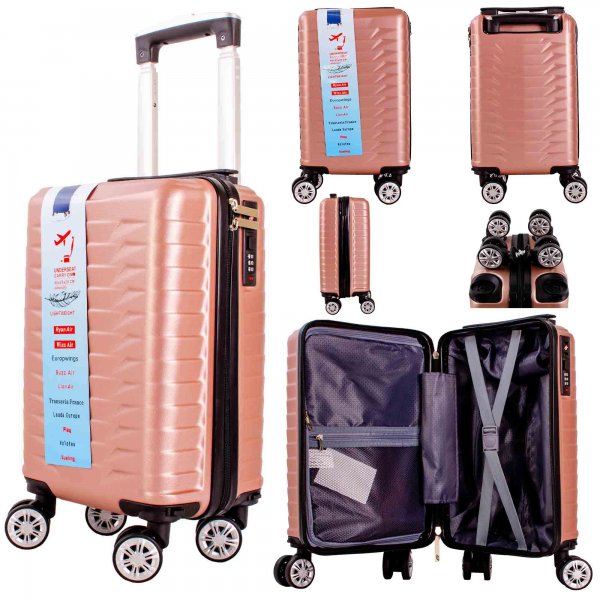 T-HC-US-1627 ROSE GOLD 15.7'' UNDER-SEAT CABIN-SIZE TROLLEY