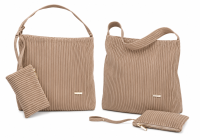 5848 Fawn Pleated Tote Shoulder Bag with Matching Wristlet 5848 Fawn Pleated Tote Shoulder Bag with Matching Wristlet