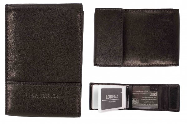 0426 BLACK RFID PROOF LEATHER CARD HOLDER