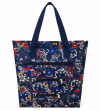 LL-7432P2/NAVY FLOWER SHOPPING BAG LL-7432P2/NAVY FLOWER SHOPPING BAG