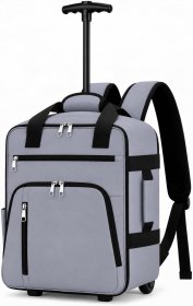 TR-E-TA-002 Grey Underseat Travel Trolley Bag