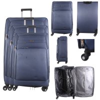 N516 NAVY TRAVEL TROLLEY SUITCASE SET OF 3