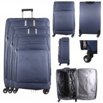 N516 NAVY TRAVEL TROLLEY SUITCASE SET OF 3