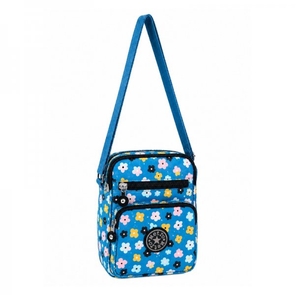 LL-167 Navy Floral Small Unisex Polyester Shoulder Bag (New)