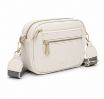 5823 Off White Lorenz Matt PU Leather Camera Bag